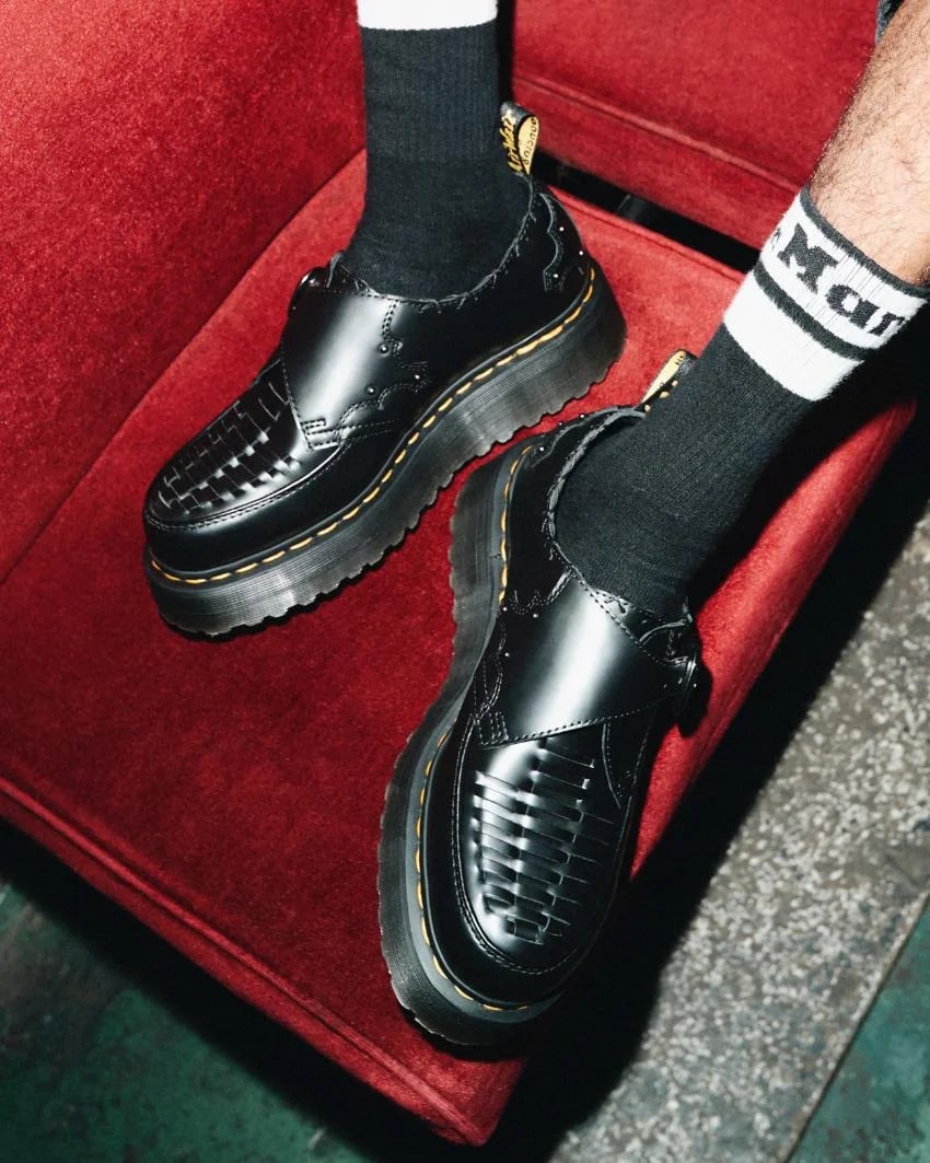 【Dr.Martens】RAMSEY QUAD MONK Dr Martens Ramsey Quad Monk Platform Woven Leather Creeper