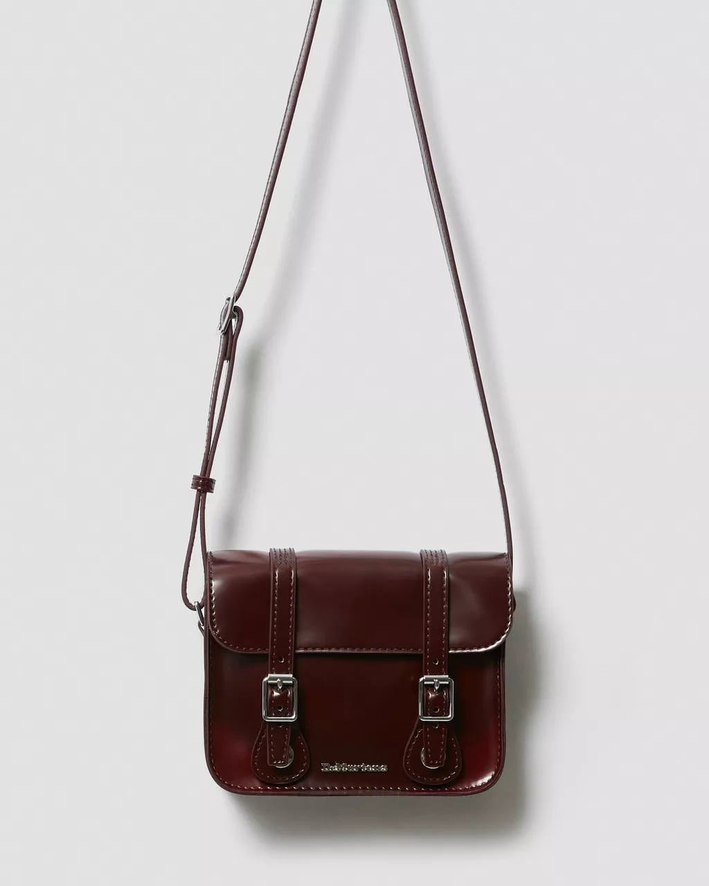 Dr. Martens Vegan 7 Inch Leather Satchel - Cherry Red Oxford