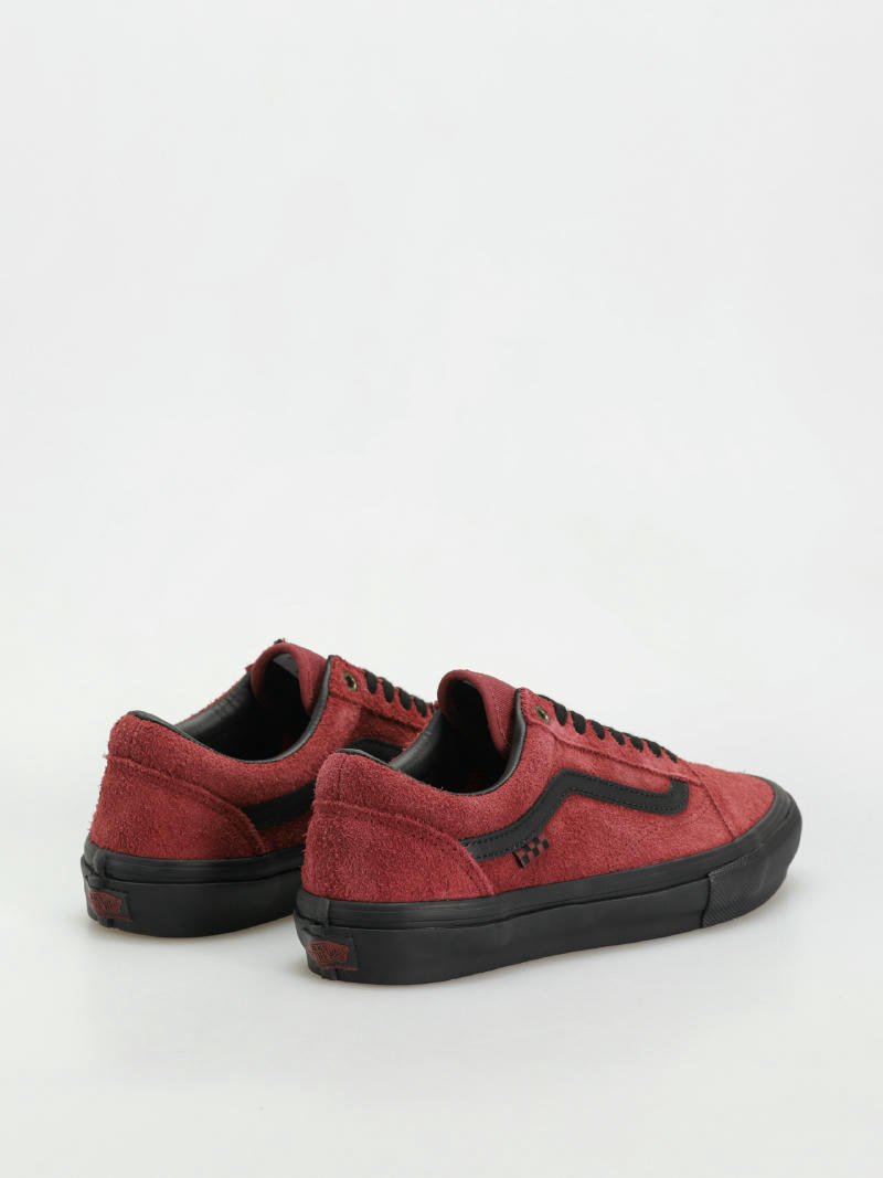 Vans Skate Old Skool Hairy Suede Black Burgundy – TrueGritNZ - Main Image